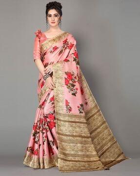 floral printed saree