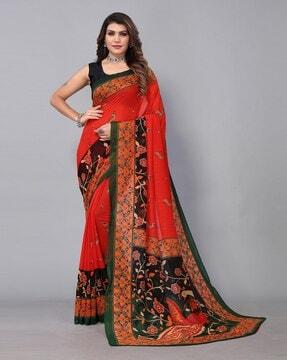 floral printed saree