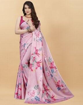 floral printed saree