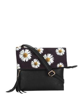 floral printed sling handbag