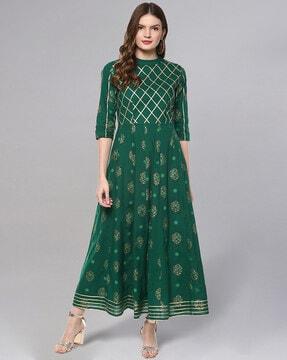 floral printed straight kurta