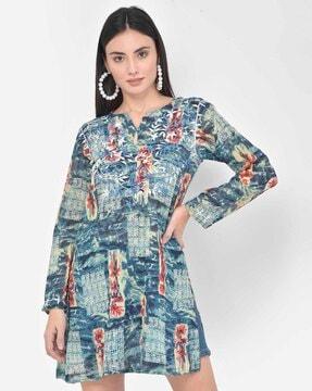 floral printed straight tunic