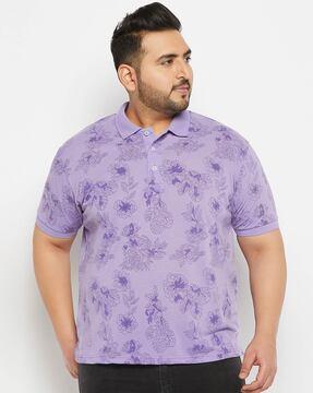 floral regular fit polo t-shirt