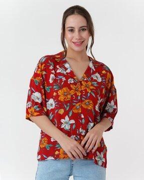 floral relaxed fit shirt