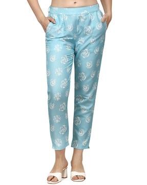 floral relaxed fit trousers