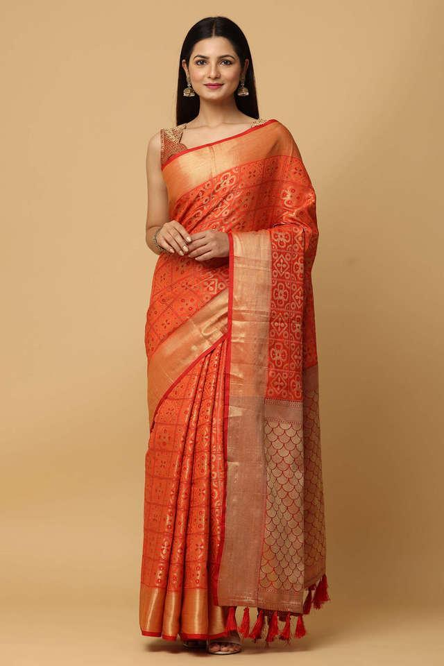 floral silk festive wear womens saree