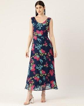 floral sleeveless dress