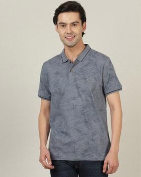 floral slim fit polo t-shirt