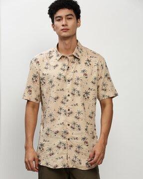 floral slim fit shirt