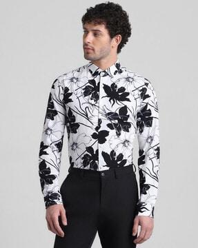 floral slim fit shirt