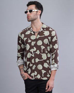 floral slim fit shirt