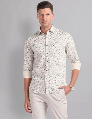 floral slim fit shirt