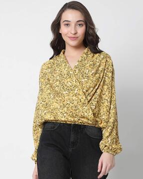 floral slim-fit top