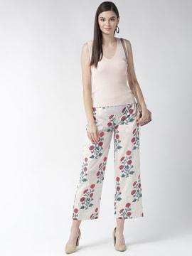 floral straight fit palazzos