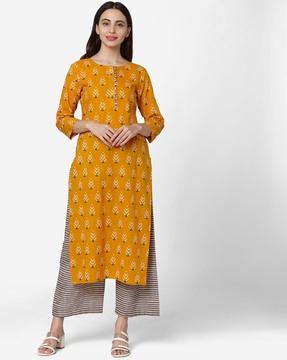 floral straight kurta & palazzo set