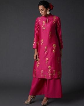 floral straight kurta & palazzos set