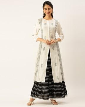 floral straight kurta set