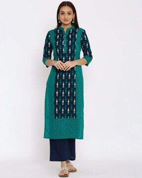 floral straight kurta set