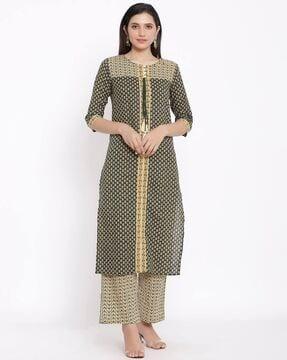 floral straight kurta set