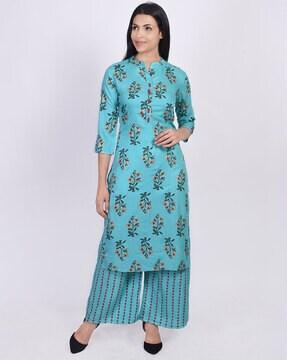 floral straight kurta set