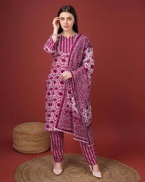 floral straight kurta set