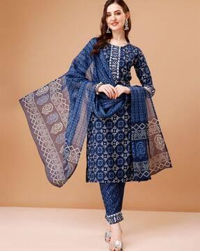 floral straight kurta set