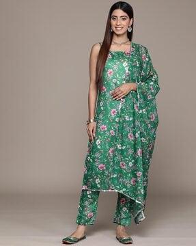 floral straight kurta set