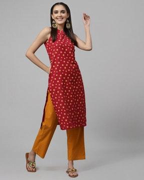 floral straight kurta