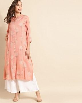 floral straight kurta