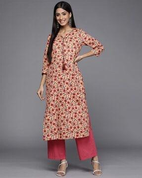 floral straight kurta