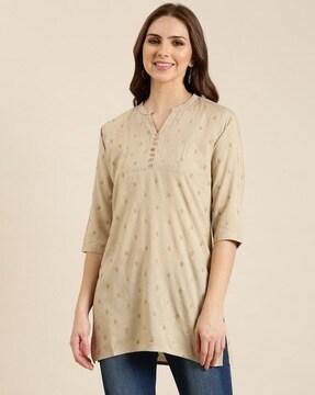 floral straight kurti