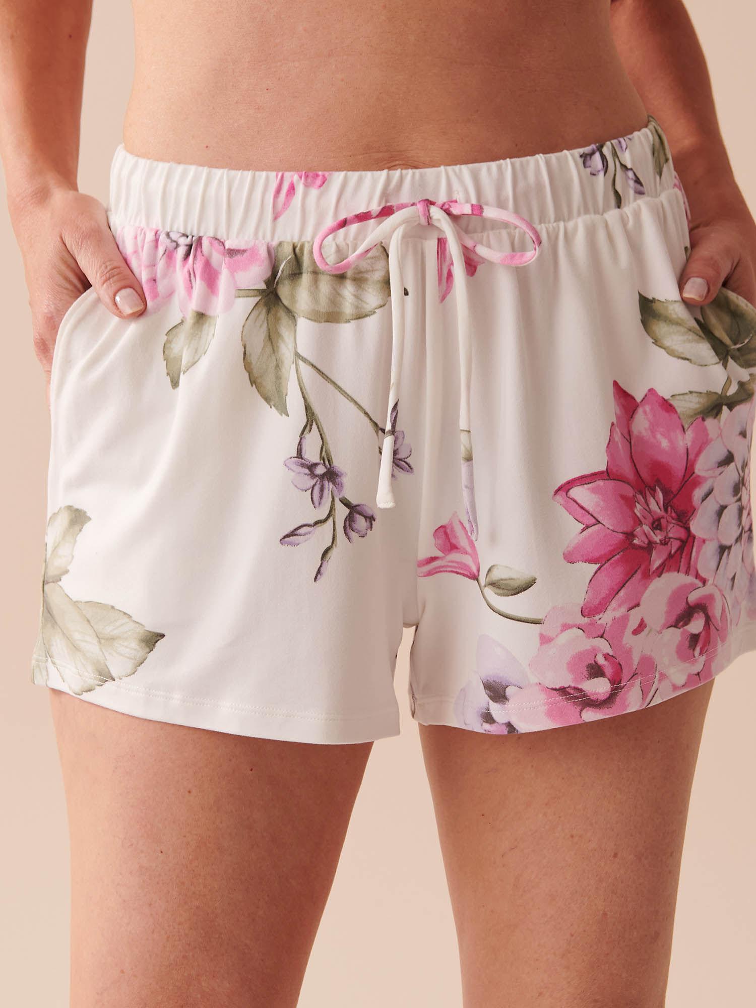 floral super soft pajama shorts