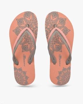 floral thong-strap slippers