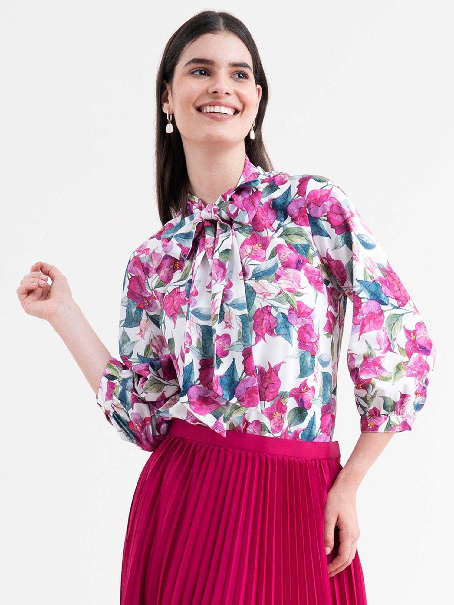 floral top - multi-color and multi-color