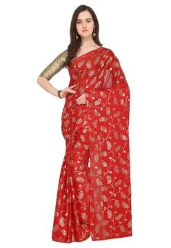 floral traditional saree