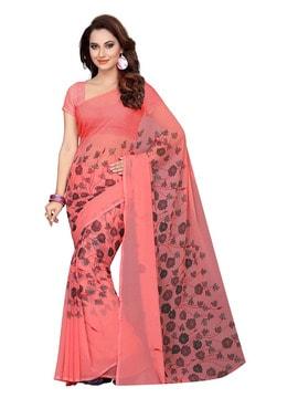 floral traditional saree