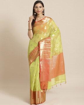 floral woven banarasi saree