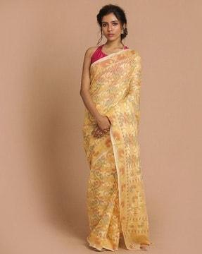 floral woven banarasi saree