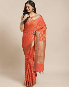 floral woven banarasi saree