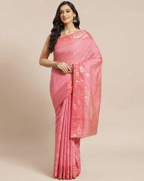 floral woven banarasi saree