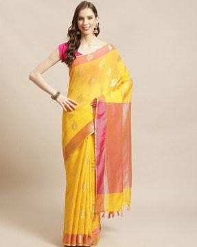 floral woven banarasi saree