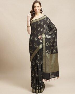 floral woven banarasi saree