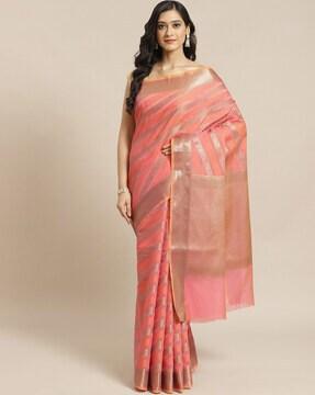 floral woven banarasi saree