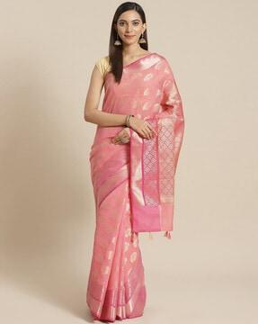 floral woven banarasi saree