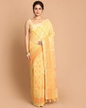 floral woven banarasi saree