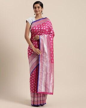 floral woven banarasi traditional saree