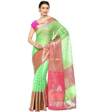 floral woven banarasi traditional saree