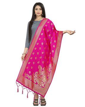 floral woven design dupatta