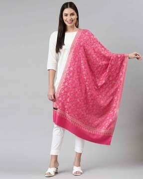 floral woven kashmiri shawl