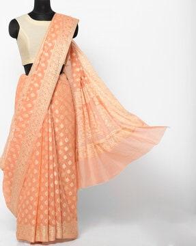 floral-woven traditional liva saree